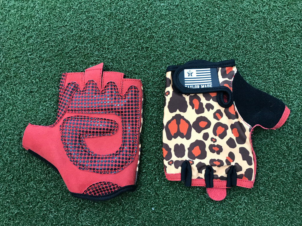 Fitness Gloves for Women, Black Leopard