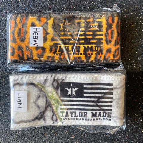 Package - (Heavy)Cheetah & (Light) Marble Print Booty bands
